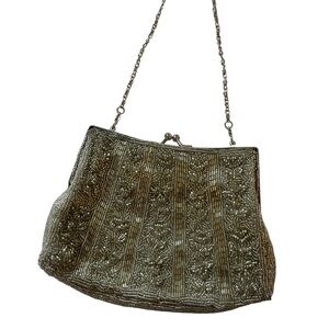 Silver Beaded Purse